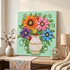 Framed White Vase -  DIY Button Art Painting Kit for Creativity DIY Pearl Dot Crafts for Gift Home Wall Decor 30*30CM