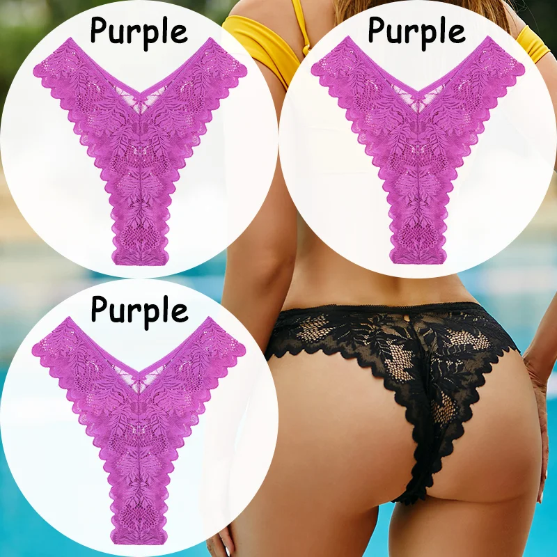 Billionm Lace Panties Women's Underwear Floral Women Panties Perspective Lingerie Brazilian Briefs V Waist Female Underpants