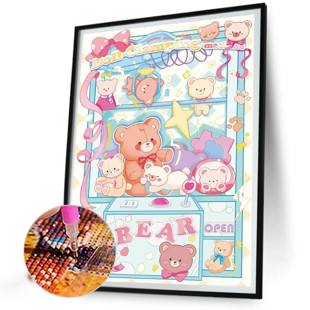 Full Round Diamond Painting 40*50cm - Cute Cartoon Bear Locker