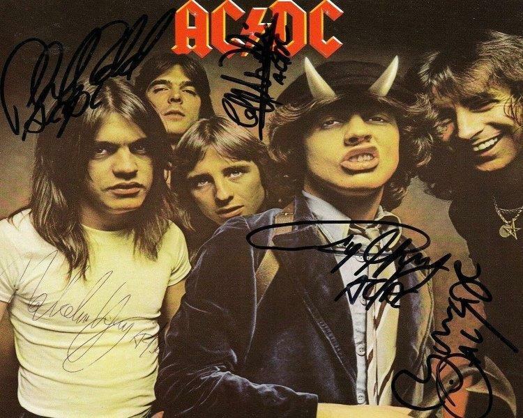 REPRINT - AC/DC Band Angus Young - Bon Scott Signed 8 x 10 Photo Poster painting Poster ACDC