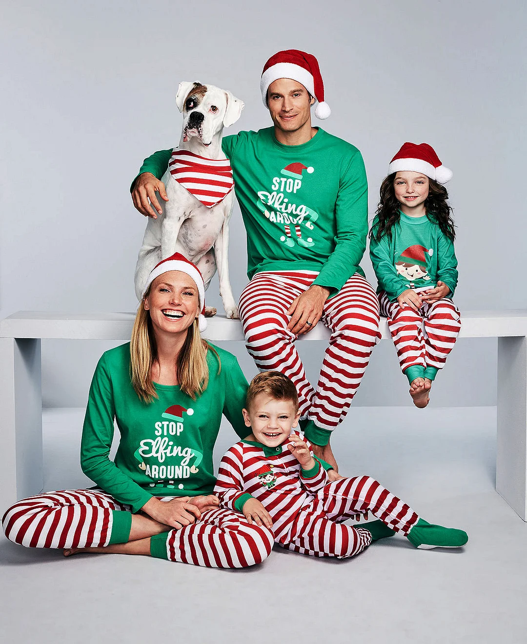 Elf Christmas Holiday Matching Family Pajamas