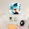 Silhouette-Princess Ariel-11CT Stamped Cross Stitch 40*40cm tapestrymarket