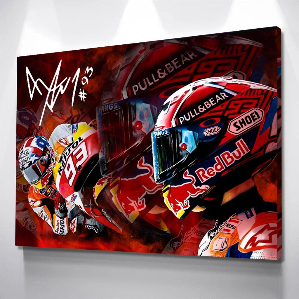 Marc Marquez MotoGP World Champion Canvas Wall Art