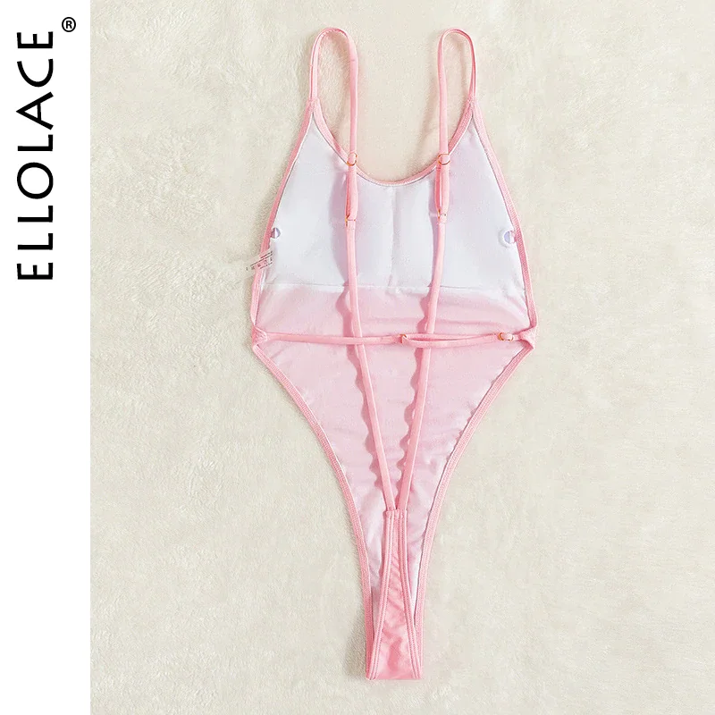 Uaang Ellolace Backless Thongs Swimsuit Sexy One Piece Monokini
