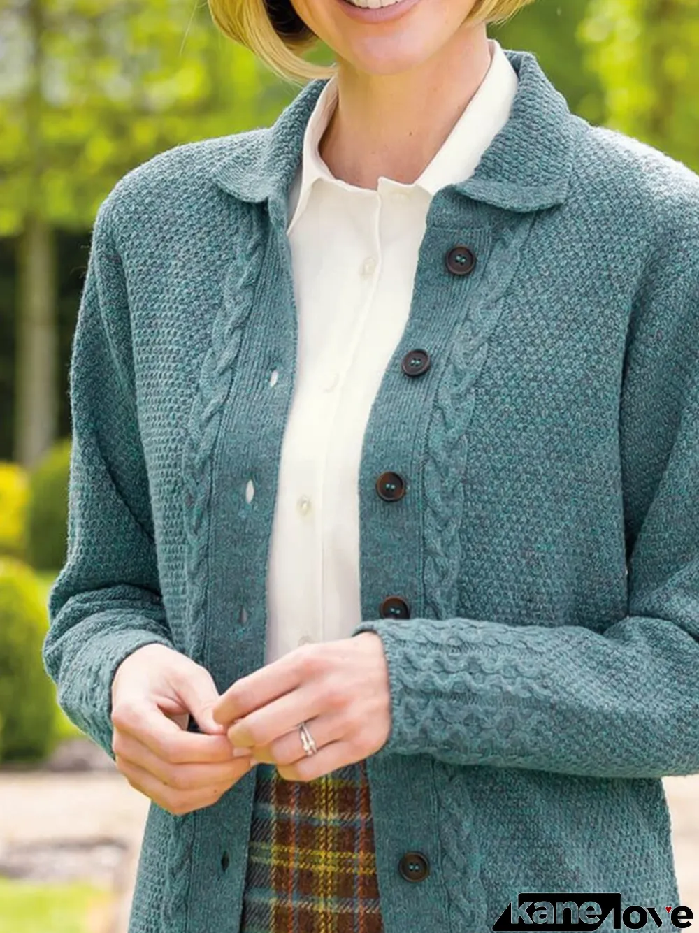 Casual Shawl Collar Plain Loose Sweater Coat