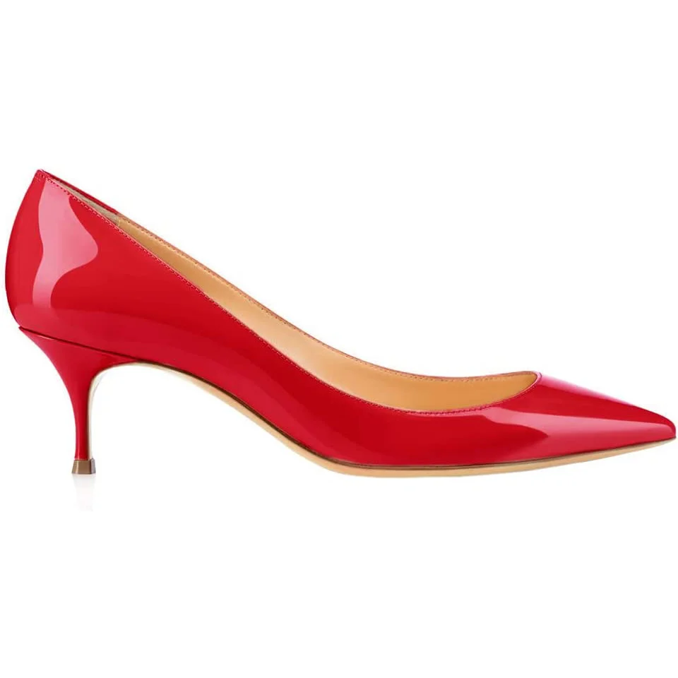 2.36" Kitten Heels Pumps Comfortable Women Daily Shoes-MERUMOTE