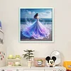 Beach Dress Girl-11CT Stamped Cross Stitch 45*45cm/17.72*17.72in