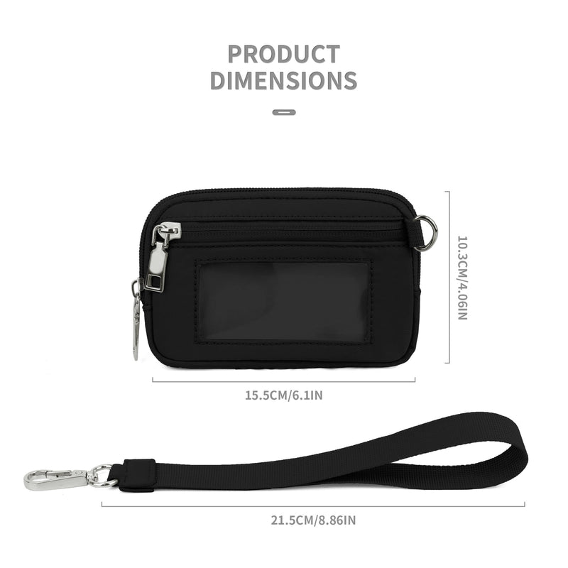 In Stock Hot Lulu Same Transparent PVC Card Bag Wrist Bag Portable Bank Card Change Purse