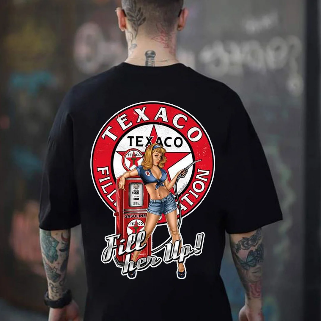 TEXACO FILLING STATION Sexy Lady Print Men's T-shirt