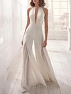 Plunging Backless Sleeveless Jumpsuits
