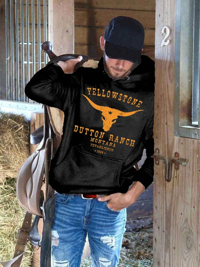 Men's Yellowstone Print Hoodie