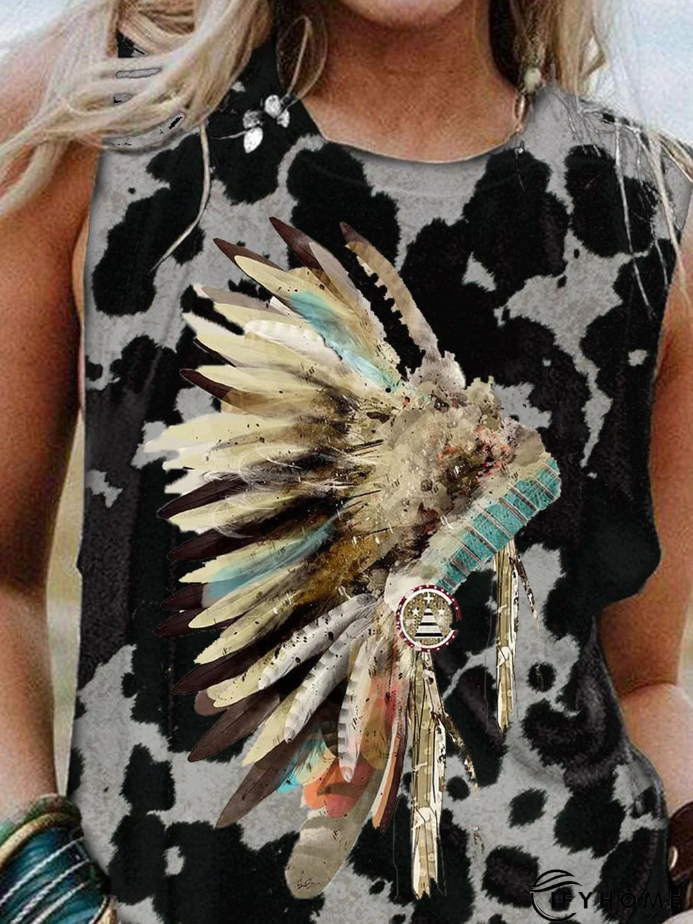 Cotton-Blend Printed Shirts & Tops | IFYHOME