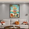 Beach Sign-11CT Stamped Cross Stitch 40*60cm/15.75*23.62in(Big Size)