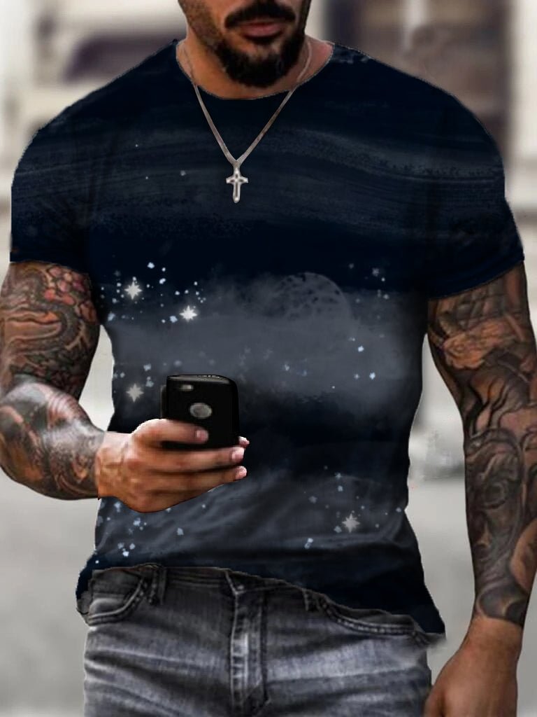 Men's Casual Printed Short Sleeve T-Shirt