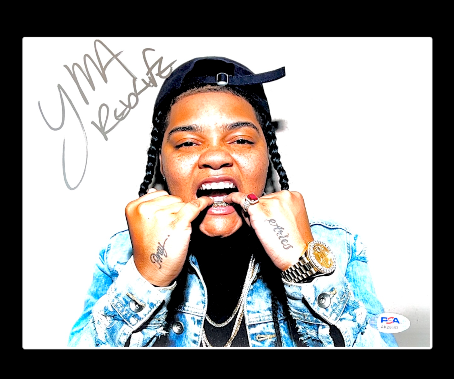 YOUNG MA HAND SIGNED AUTOGRAPHED INSCRIBED HIP HOP 8X10 Photo Poster painting WITH PSA DNA COA 1