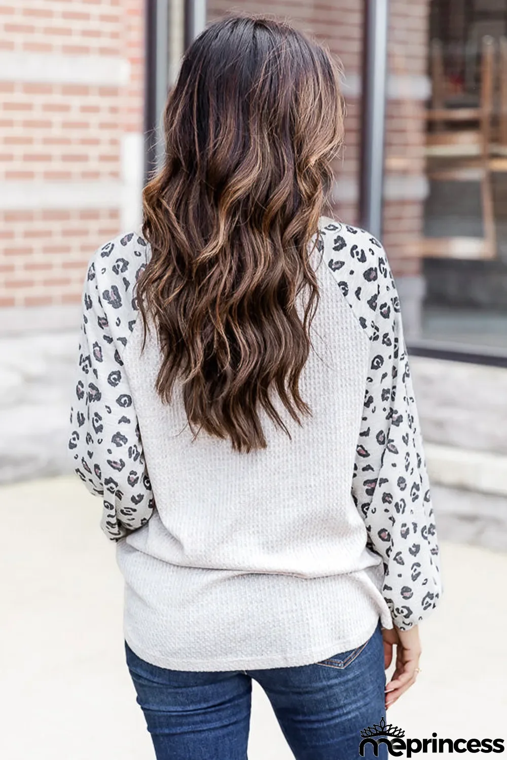 Leopard Print Thermal Long Sleeve Top