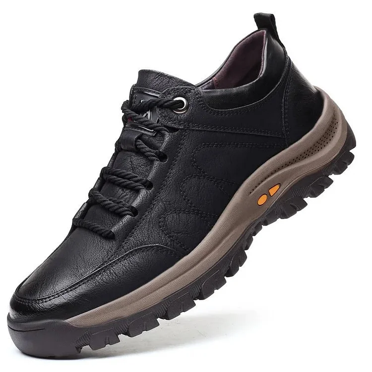Zapatos casuales de cuero con costura a mano para hombre