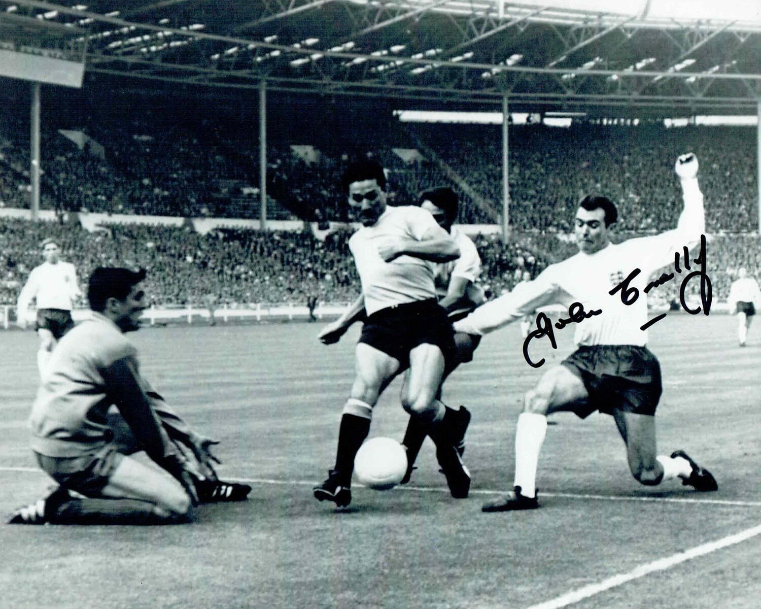 John CONNELLY SIGNED Autograph Man Utd FC Legend 10x8 ENGLAND Photo Poster painting AFTAL COA