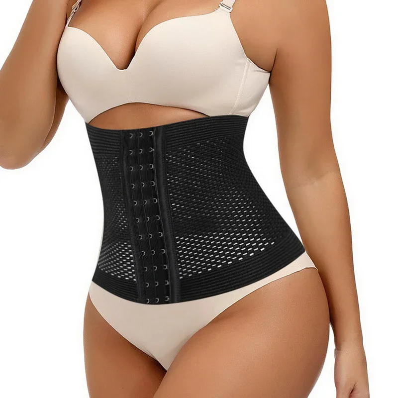 Billionm Women Slimming Corset Breathing Waist Trainer Cincher Shaper Body Shapewear Three Breasted Underbust Tummy Belt Girdle Fajas