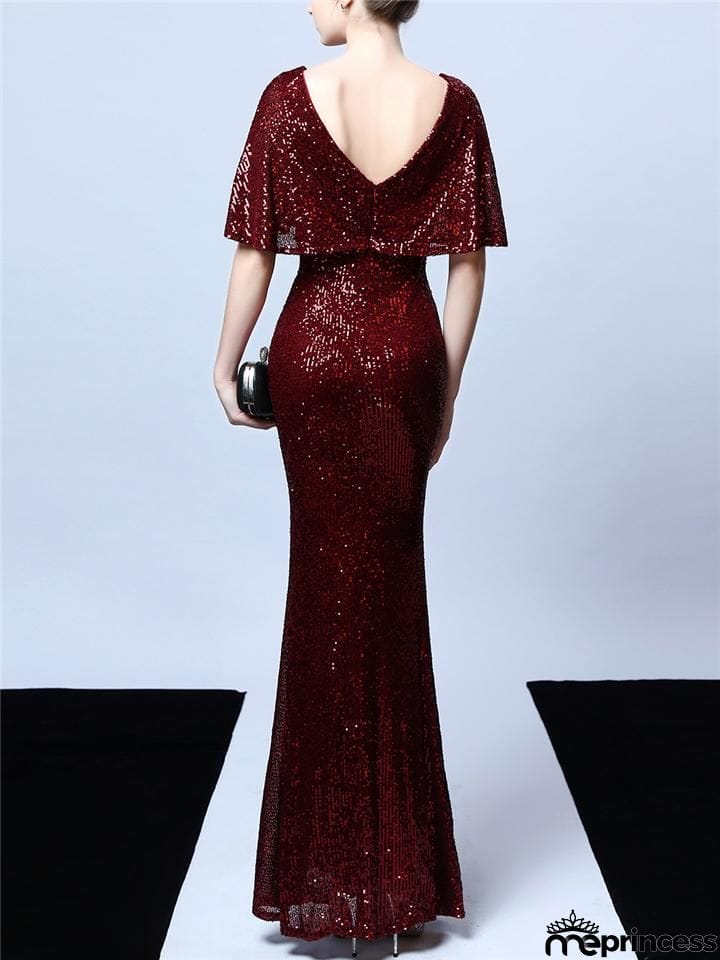 Stunning Sequined Illusion Neckline Mother of the Groom Dresses