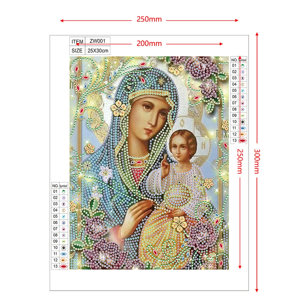 Diamond Painting - Partial Special Shaped Drill - Religious(25*30cm)