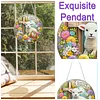 Thanksgiving-Ostern DIY 2D flache Acryl-Diamantmal-Kits 5D Diamantkunst-Fensteranh&auml;nger f&uuml;r Gartenwanddekorationen zu Hause