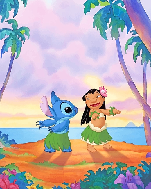 

Lilo and Stitch Dancing – Paint By Numbers - 40*50CM, 501 Original