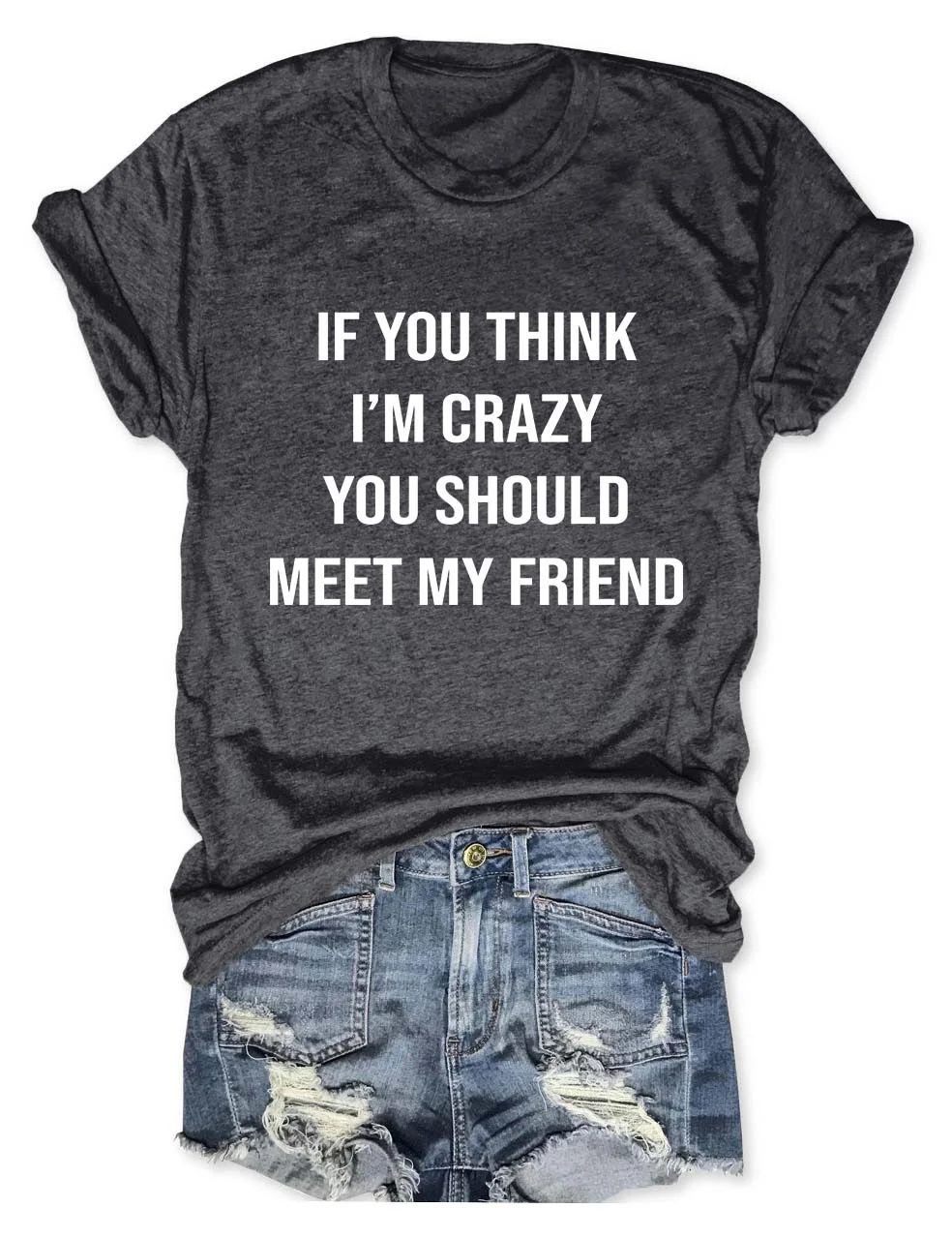 If You think I'm Crazy You Should Meet My Friend T-Shirt