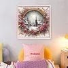 Christmas Cottage-11CT Stamped Cross Stitch 40*40cm/15.75*15.75in tapestrymarket