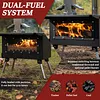 [US Local Warehouse] Portable Wood Burning Stove with Stainless Steel Construction Compact Tent Stove Chimney Pipes Included Firewood Stoves for Outdoor Heating & Cooking Ice Fishing Hunting