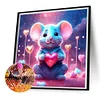Diamond Painting -DIY Full Square Drill Heart Mouse(35x35cm)