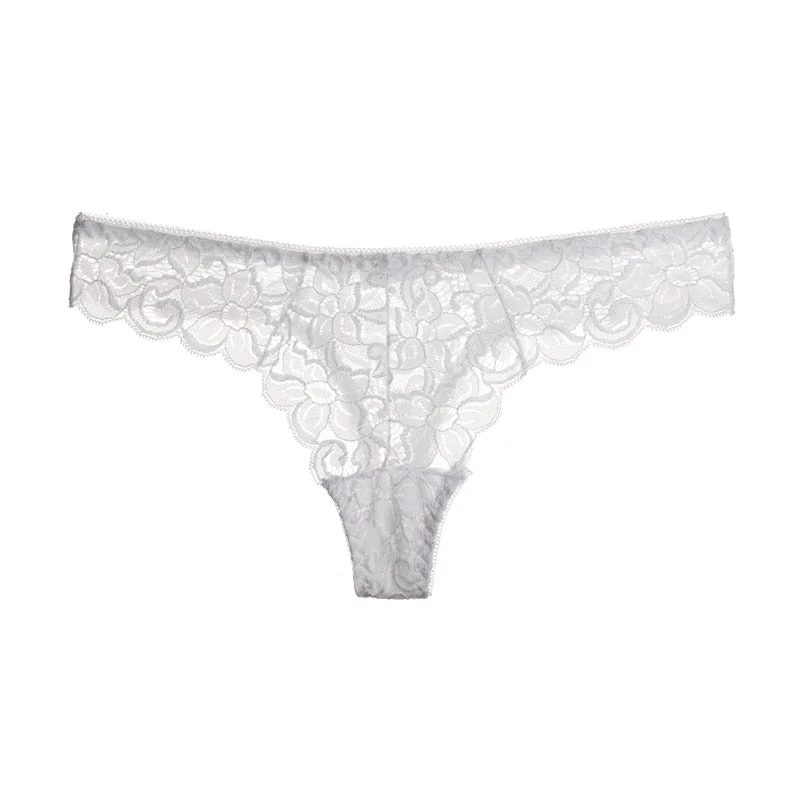 TERMEZY Women Sexy G String Lace Panties Low-waist Underwear Femal Sexy T-back Thong Japan Style Hot Sale Transparent Knickers