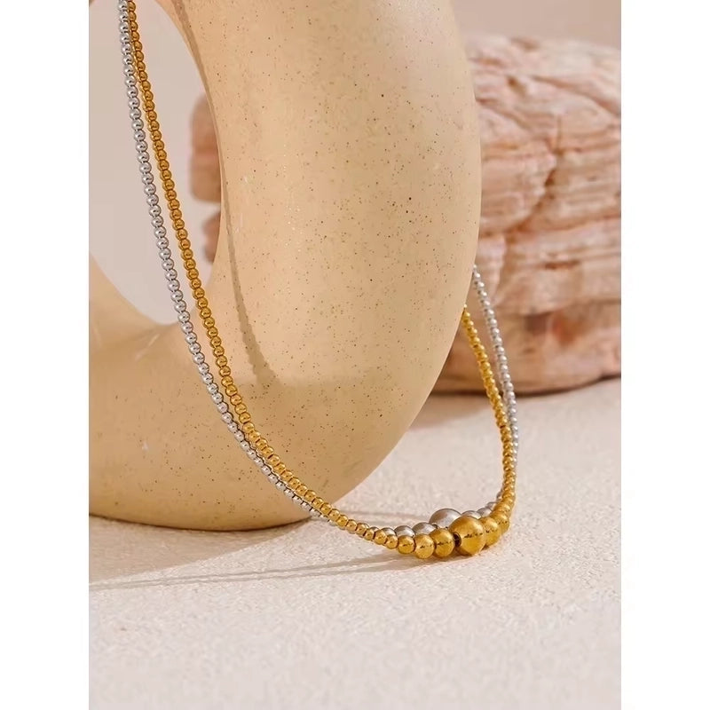 Casual Elegant Luxurious Round 302 Stainless Steel Necklace