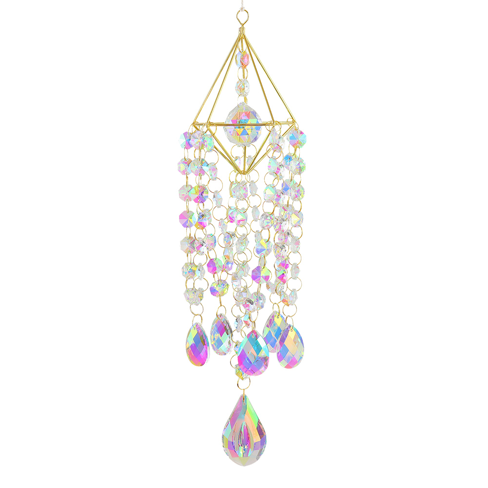 Crystal Wind Chime Prism Catchers Hanging Ornament Curtain Home Room Decor