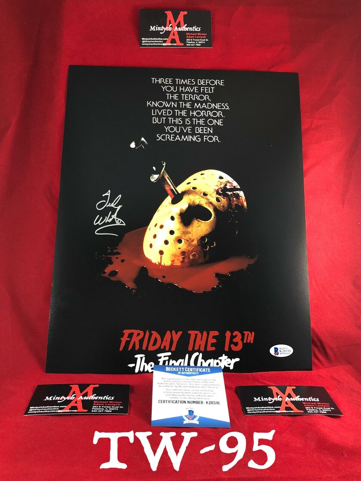 TED WHITE AUTOGRAPHED SIGNED 11x14 Photo Poster painting! JASON! FRIDAY THE 13TH! BECKETT COA!