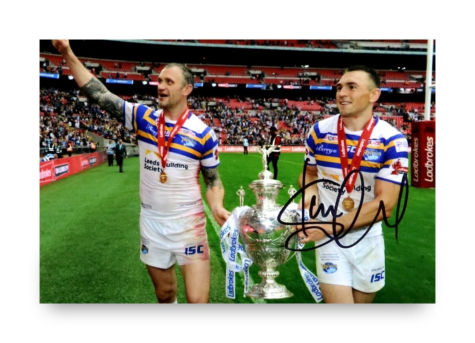 Jamie Peacock Signed 6x4 Photo Poster painting Leeds Rhinos Genuine Rugby League Autograph + COA