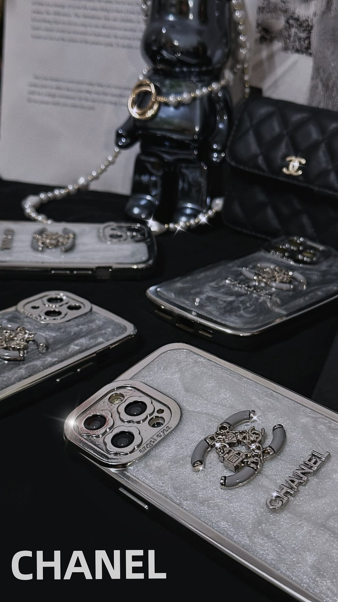 Luxurious Chanel Electroplated Mobile iPhone Case Protective Cover