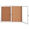 [US Local Warehouse] Enclosed Bulletin Board with Locking Door Outdoor Bulletin Board Aluminum Frame Wall Display Case Weatherproof for  Office Commercial Hospital Etc