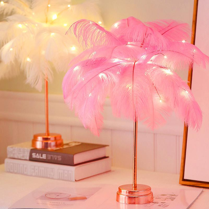 Feather Tree Light Remote Control , Feather Table Light |Decorative Tree、14413221362536236236、sdecorshop