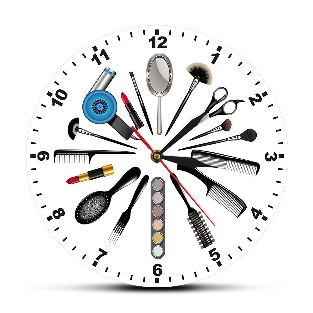 

Haircut Studio Colorful - Frameless Acrylic Wall Clock, 501 Original