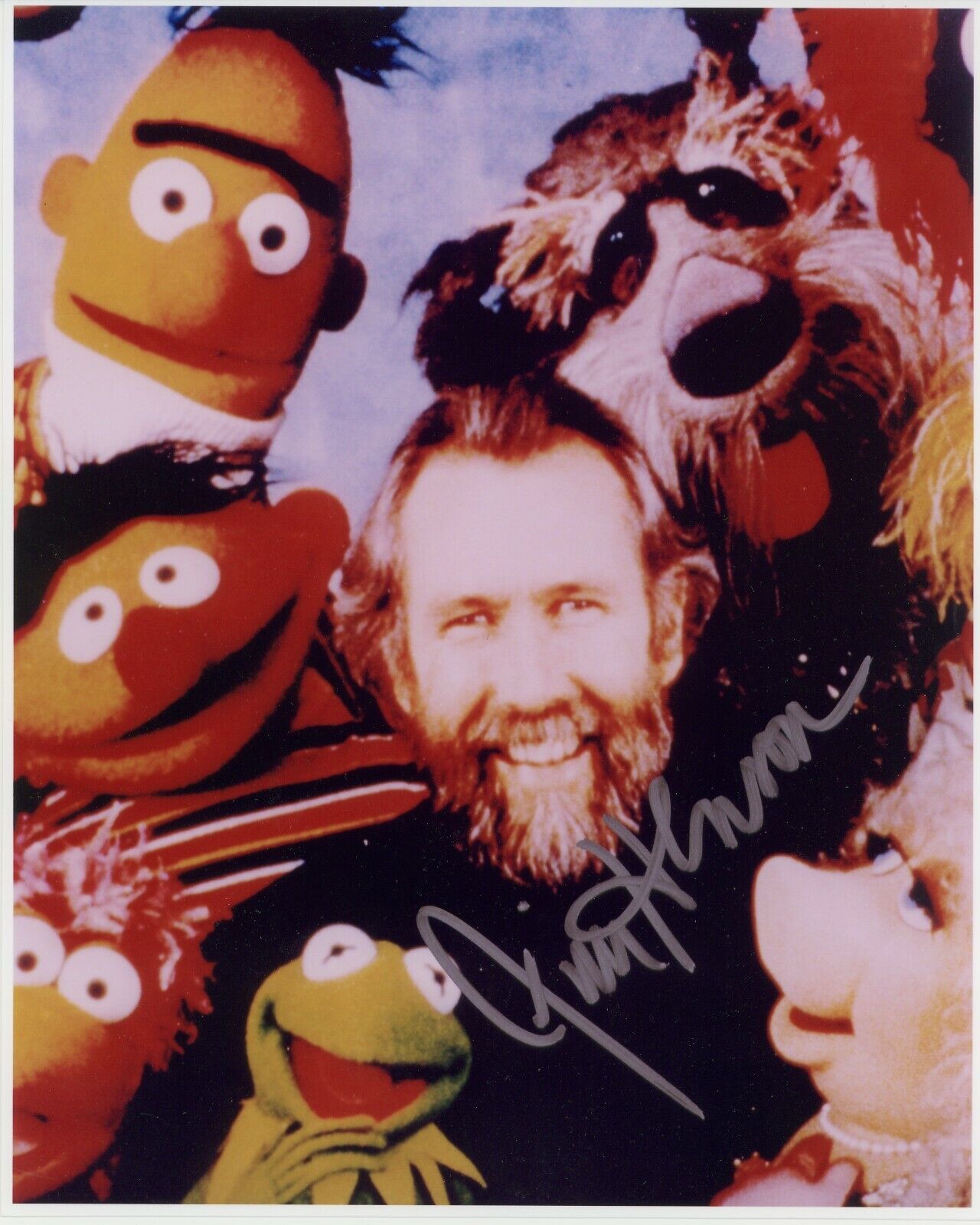 JIM HENSON & KERMIT THE FROG - MUPPETS Signed Autographed 8x10 Reprint Photo Poster painting #2