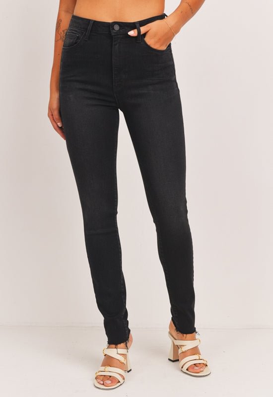 just black high waisted jeans