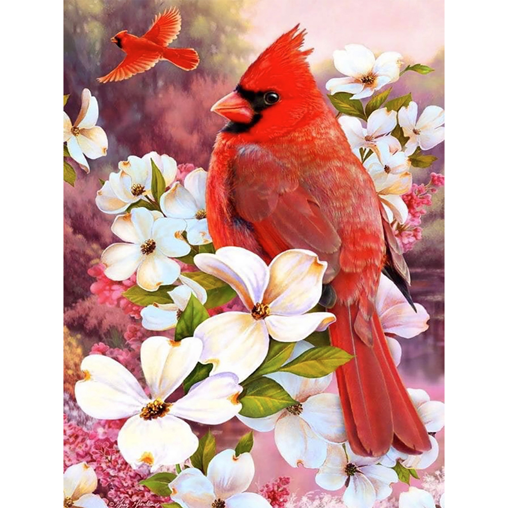 

Cardinal Bird - 11CT Stamped Cross Stitch - 40*53CM, 501 Original