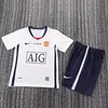Joyfball 2008-2009 Kids Size Retro Manchester United Away Champions League version Football Shirt 1:1 Thai Quality