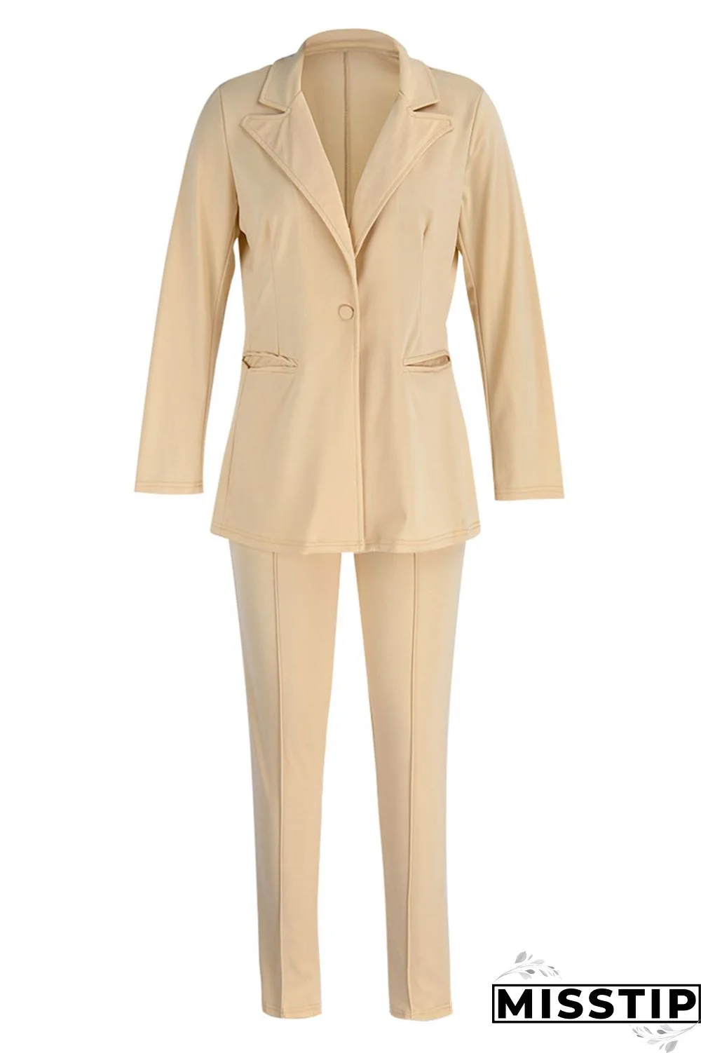 Black Casual Solid Patchwork Turn-back Collar Long Sleeve Two Pieces