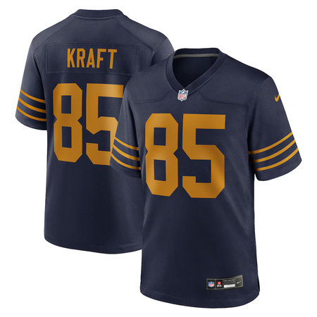 Youth Green Bay Packers #85 Tucker Kraft Nike Navy Alternate Game Jersey