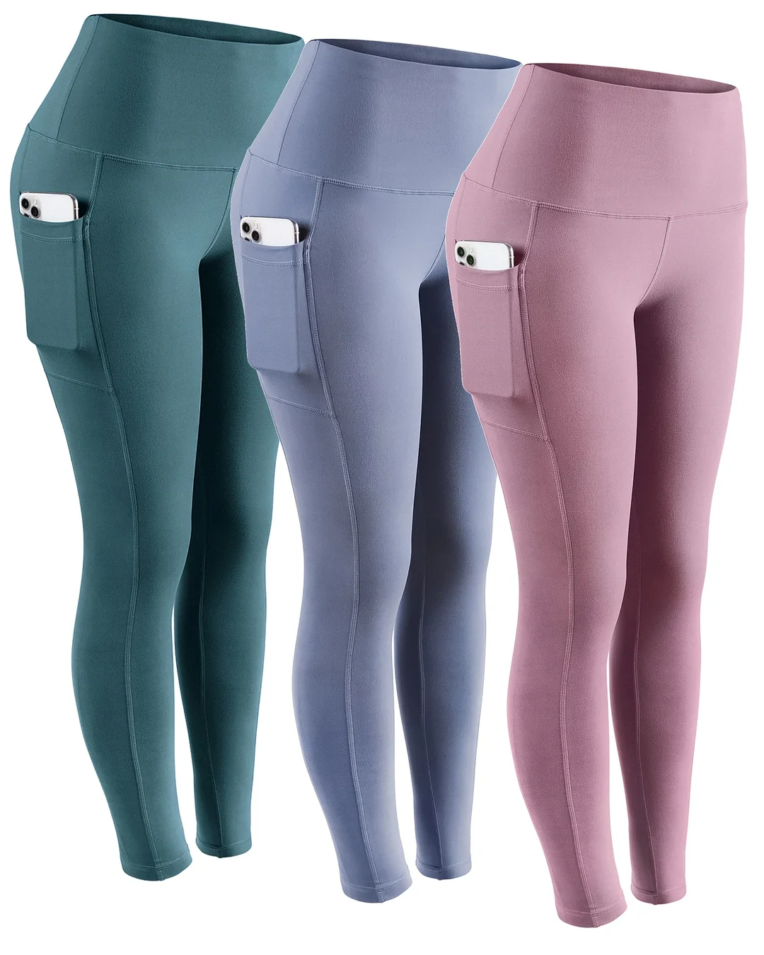 ATHVOTAR Middle Waist Leggings With Pocket Elastic Women Leisure Type Push Up Leggings Women Gym Hip Fitness Pants