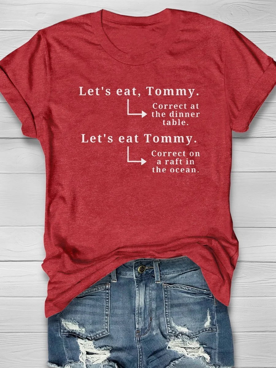 Grammar Teacher Print Short Sleeve T-shirt