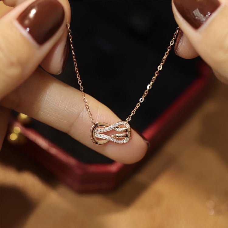 For granddaughter- S925 Always Keep Me in Your Heart for You are always in Mine Knot Infinity Necklace