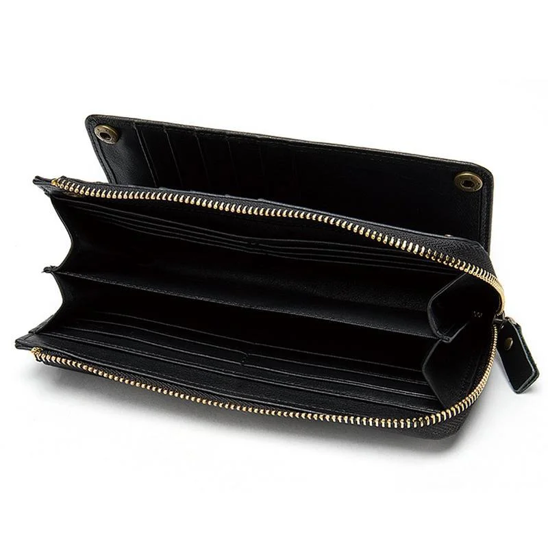 Casual Style Card Slot Currency Pocket Magnetic Closure Soft Leather Wallet
